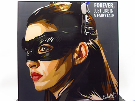 [New No. 230] Pop Art Panel Cat Woman, artwork, painting, portrait