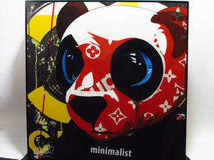 Art hand Auction [Nouveau n°627] Panneau Pop Art Panda Minimaliste, Ouvrages d'art, Peinture, Portraits