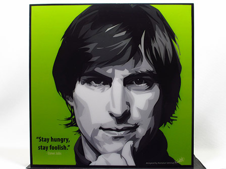 [Nouveau n°222] Panel pop art Steve Jobs, fondateur d'Apple, Ouvrages d'art, Peinture, Portraits