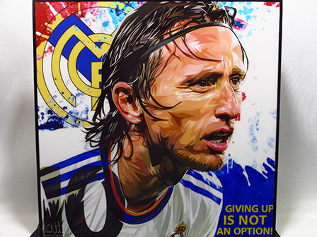 [Nouveau n°661] Panel pop art Luka Modric football, Ouvrages d'art, Peinture, Portraits
