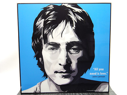 [Новый № 42] Поп-арт-панно Джон Леннон, произведение искусства, Рисование, Портреты