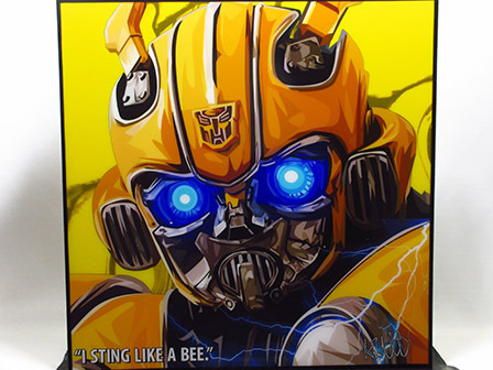 [Nouveau n° 449] Panneau Pop Art Transformers Bumblebee, Ouvrages d'art, Peinture, Portraits