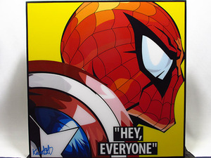 Art hand Auction [Nouveau n°366] Panneau Pop Art Spiderman Avengers, Ouvrages d'art, Peinture, Portraits