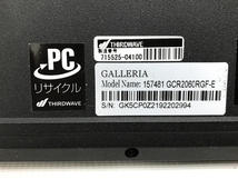 ドスパラ GALLERIA 15.6型 ゲーミングパソコン i7-9750H 2.6GHz 16GB HDD 1TBSSD 512GB Win 11 Home ブラック 中古 T8504063_画像8