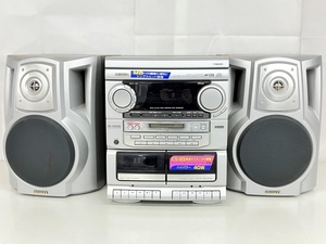 【1円】Aiwa アイワ XR-H220 コンポ オーディオ CD MD ダブルカセット 音響機材 ジャンク K8515711