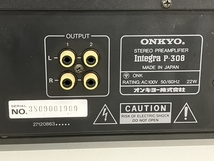 ONKYO オンキョー Integra P-308 コントロール プリアンプ 音響機材 中古 K8589655_画像9