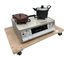 Paloma GRANDCHEF PA-A96WCJ-R ガステーブル グリル付き 炊飯専用鍋付き ガスコンロ LPガス用 2口 パロマ 家電 中古 B8434628