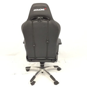 【引取限定】 AKRACING Premium ゲーミングチェア オフィスチェア カーボンブラック オットマンセット 中古 直W8506371の画像4