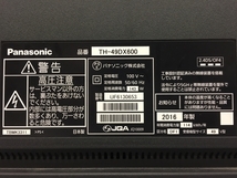 【引取限定】 Panasonic TH-49DX600 49V型 ハイビジョン 液晶テレビ パナソニック 2016年製 家電 中古 直W8500394_画像6