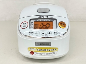 象印 NP-RM05 圧力IH炊飯ジャー 3合炊き 2020年製 ホワイト 炊飯器 ジャー 中古 K8592800