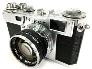 Nikon S2 レンジファインダーフィルムカメラ Nikkor-S・C 5cm 1.4 レンズ ニコン フィルムカメラ ジャンク Y8628495