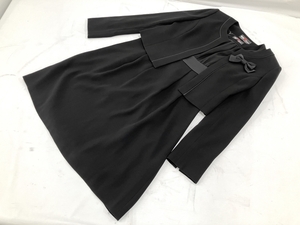 ViVi fleurs ブラック フォーマル 黒 ワンピース ジャケット セット 9号 冠婚葬祭 喪服 中古 美品 H8597518