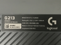 LOGICOOL Y-U0029 G213 ゲーミング キーボード ロジクール PC 周辺機器 中古 F8607746_画像6