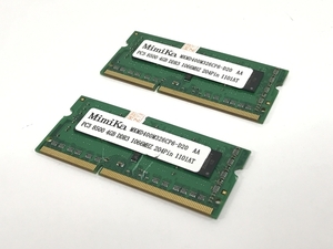 MimiKa PC3 8500 4GB DDR3 1066MHz 二枚 メモリ PCパーツ ジャンクF8651195