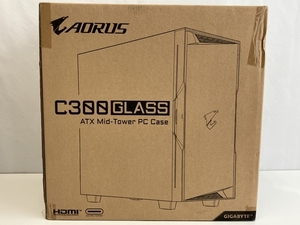 Gigabyte AORUS C300 GLASS ATX Mid-Tower PC case パソコン ケース 強化ガラス ウィンドウ ギガバイト 未使用 未開封 Z8649576