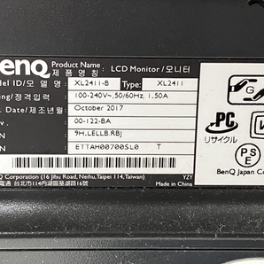 BenQ XL2411-B 144Hz ゲーミングモニター 24インチ ベンキュー 中古W8454434の画像3