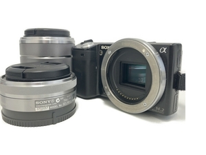 SONY α NEX-5 E 3.5-5.6 E16mm F2.8 ダブルレンズキット ブラック ミラーレス一眼 中古 Z8521533