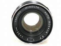 MINOLTA W.ROKKOR-QE F4 35mm / ROKKOR-QF F3.5 50mm ROKKOR-PF 55mm F2 3本 レンズ セット フィルムカメラ ジャンク O8629567_画像5