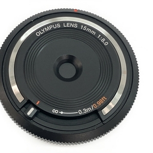 OLYMPUS LENS 15mm1:8.0 ボディキャップ レンズ 0.3mm/0.98ft ft オリンパス 中古 C8672065の画像1