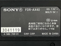 SONY FDR-AX40 ビデオカメラ 4K 30x CLEAR IMAGE ZOOM 2017年製 ソニー 中古 Z8653064_画像2