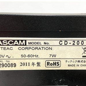 TASCAM タスカム CD-200 業務用 CDプレーヤー オーディオ機器 PA機材 音響機器 中古 M8695023の画像8