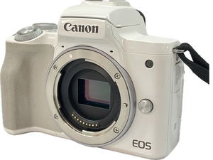 Canon EOS kiss M ボディ ホワイト シルバー ミラーレス 一眼レフ カメラ 充電器付き キャノン キヤノン 中古 C8698161