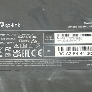 tp-link ER7206 VPN ルーター ギガビット マルチWAN PC周辺機器 家電 開封済み 未使用 C8698521の画像9