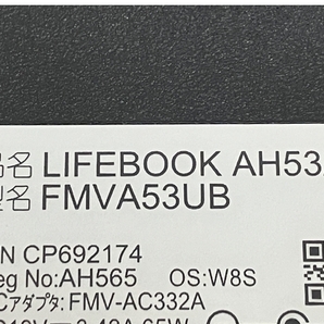 【動作保証】FUJITSU FMV LIFEBOOK ノートパソコン FMVA53UB 15.6 型 i7-4722HQ 8GB HDD 1TB 光学ドライブ 訳有 M8659764の画像9