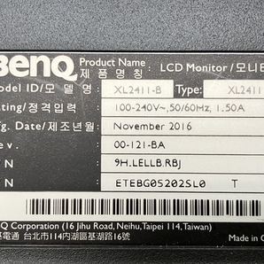 【動作保証】BenQ XL2411-B ゲーミングモニター ワイドディスプレイ 2016年製 24インチ ベンキュー 映像 家電 中古 W8687399の画像8