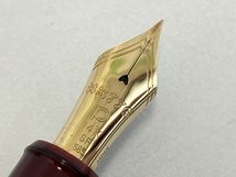 プラチナ万年筆 #3776 センチュリー 万年筆 ブルゴーニュ レッド 14K SF 細字 軟 筆記具 中古 Z8702437_画像5