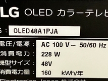 【動作保証】LG OLED48A1PJA 48型 4K 有機EL テレビ 2022年製 良好 Z7533774_画像8