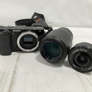 【動作保証】SONY a6000 ILCE-6000 ミラーレス 一眼レフ カメラ 16-50mm 55-210mm ダブルズームレンズキット ソニー 中古 H8690313の画像1