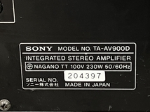 SONY ソニー TA-AV900D アンプ 音響機器 ジャンク K8663552_画像3