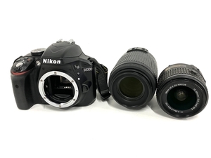 【動作保証】Nikon ニコン D3300 ダブルズームキット 18-55mm 1:3.5-5.6/55-200mm f4-5.6G カメラ 中古 B8709599