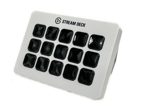 STREAM DECK White 10GBA9911 20GBA9901 15キー配列 ライブコンテンツ作成用のコントローラー 中古 美品 S8697531