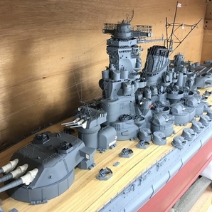 【引取限定】ウィングクラブ 1/144 スケール 戦艦大和 模型 大日本帝国海軍 BIGスケール 塗装済み完成品 中古 良好 直 F8606291の画像4