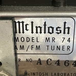 【動作保証】Mcintosh MR74 トランジスタ AM FM チューナー 音響機材 マッキントッシュ 中古 O8695923の画像2