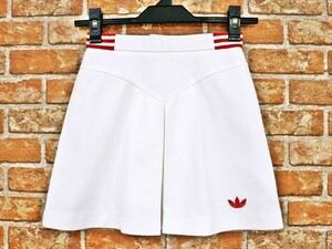 PE2-R60☆//adidas/アディダス♪デサント*ウエスト赤白ボーダー☆スコート※一番安価な送料はゆうパケットなら250円