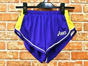 PE2-S01☆新品紙タグ付♪asics/アシックス♪日本製*インナー一体型*ランパン※一番安価な送料はゆうパケットなら210円