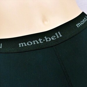 PE2-T23☆//mont・bell/モンベル♪軽量素材*ブルーステッチ*スポーツロングタイツ※一番安価な送料はゆうパケットなら210円の画像2