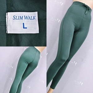 PK9-257Ω//SLIMWALK♪ピップ☆スポーツロングタイツ♪しっとりグレーカラー♪Lサイズ※一番安価な送料はゆうパケットなら210円♪