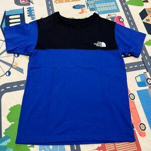 TNF ノースフェイス ＊ Tシャツ　140㎝ノースフェイス140 キッズ 男の子140 ブルー 切り替え Tシャツ140