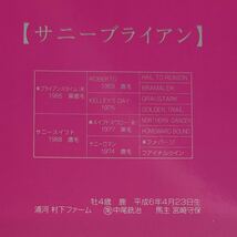 ◎未使用◆サニーブライアン◆皐月賞優勝・日本ダービー優勝／二冠達成記念／競馬／テレカ／50度／２枚　◎台紙付き_画像4