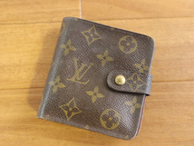 Louis Vuitton ルイ・ヴィトン M61667 コンパクト ジップ モノグラム 折り財布 財布 ブランド レディース 趣味 コレクション 005FEFFY05_画像2