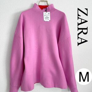 新品●タグ付き●定価5990円　ZARAハイネックニットセーター●M●ピンク