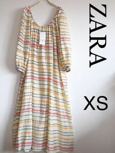 新品●タグ付き●定価5990円ZARAコットンロングワンピース●XS