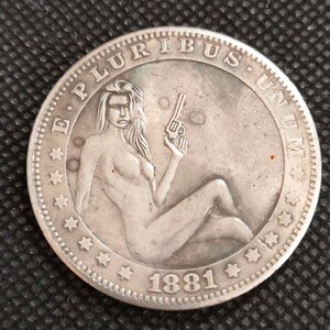 1800　アメリカ古銭　ルンペン銀貨　イーグル　チャレンジコイン　コイン　アンティーク　ホーボー