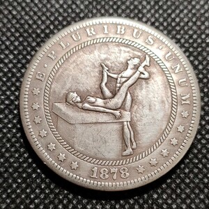 2560　アメリカ古銭　ルンペン銀貨　約38mm　イーグル　チャレンジコイン　コイン　アンティーク　ホーボー