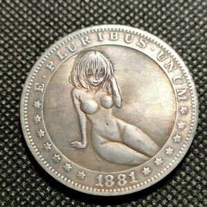 3614　アメリカ古銭　ルンペン　約38mm　イーグル　チャレンジコイン　コイン　アンティーク　ホーボー