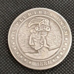 3810　アメリカ古銭　ルンペン　約38mm　イーグル　チャレンジコイン　コイン　アンティーク　ホーボー